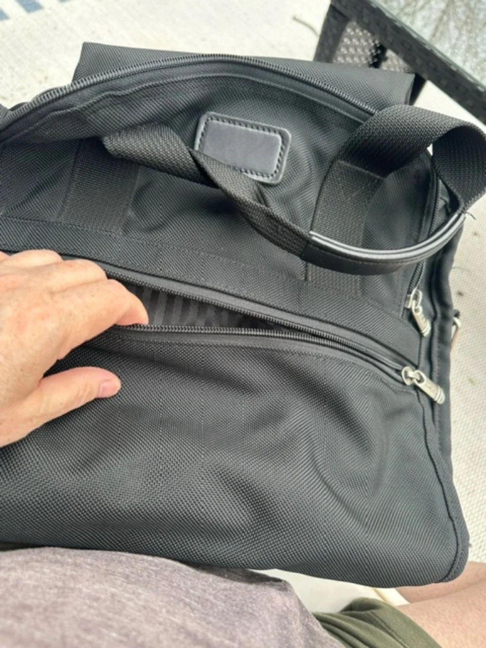 TUMI Alpha Black Nylon Laptop/File Bag- Excellent Condition